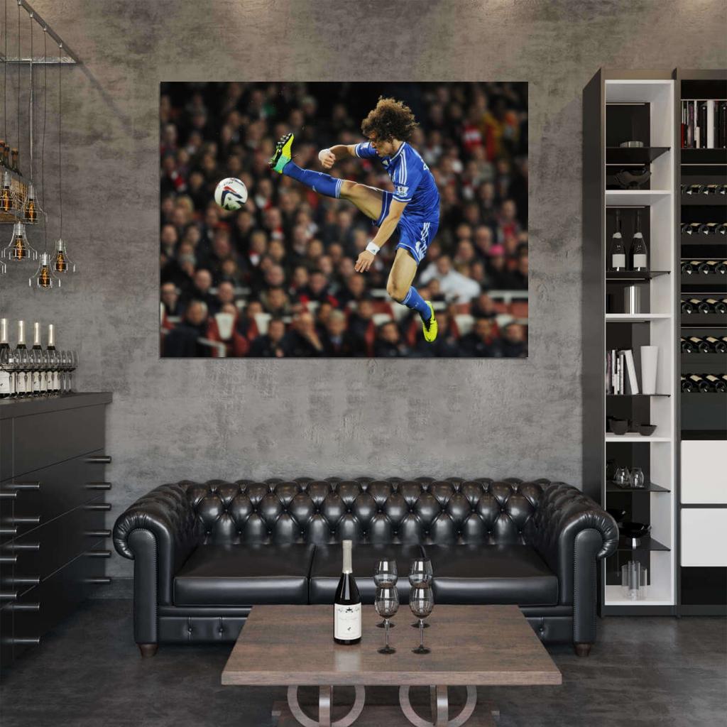David Luiz Moreira Marinho Chelsea FC Soccer Football Wall Art Print Poster