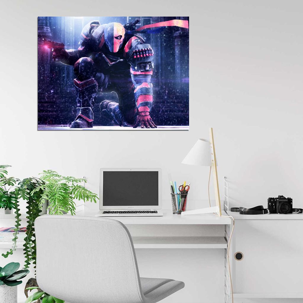 Deathstroke Batman Arkham Origins Video Game Art Wall Art Print Poster