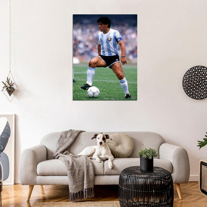 Diego Maradona Argentina Legend Soccer Football Wall Art Print Poster