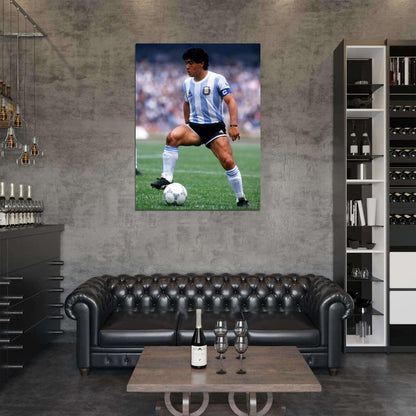 Diego Maradona Argentina Legend Soccer Football Wall Art Print Poster