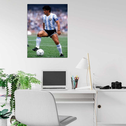 Diego Maradona Argentina Legend Soccer Football Wall Art Print Poster