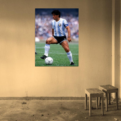 Diego Maradona Argentina Legend Soccer Football Wall Art Print Poster