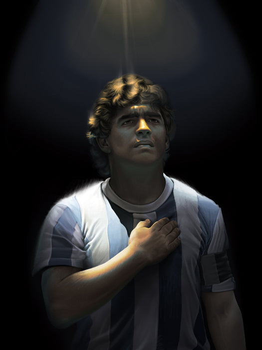 Diego Maradona Awesome Paiting Art Argentina Legend Soccer Football Wall Art Print Poster
