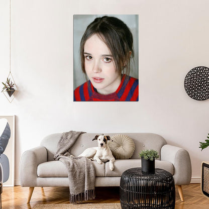 Ellen Page Cute Portrait Beautiful Actress Wall Art Print Poster