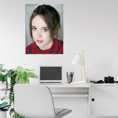 Ellen Page Cute Portrait Beautiful Actress Wall Art Print Poster