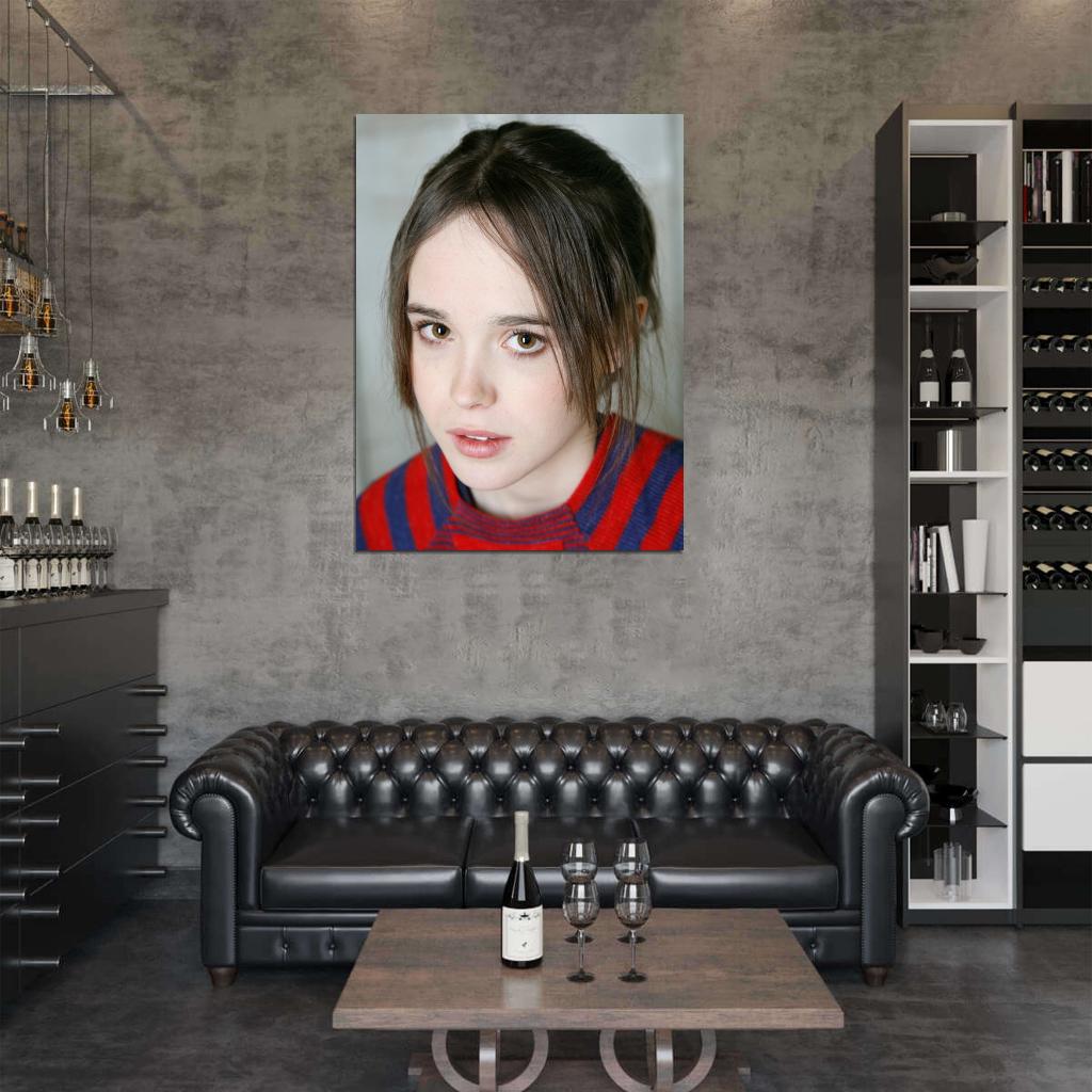 Ellen Page Cute Portrait Beautiful Actress Wall Art Print Poster