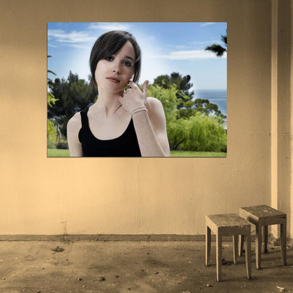 Ellen Page Hot Girl Beautiful Actress Wall Art Print Poster