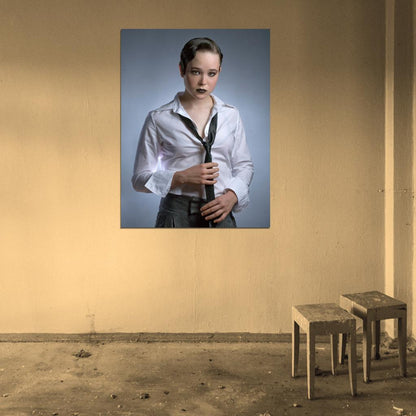 Ellen Page Short Hair Hot Girl Beautiful Actress Wall Art Print Poster
