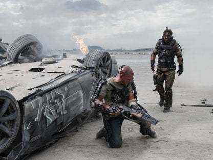 Elysium Max Kruger Fight Weapon Matt Damon Sharlto Copley Movie Wall Art Print Poster