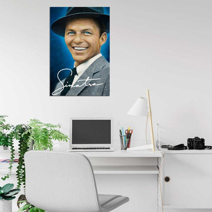 Frank Sinatra Signature Painting Art Portrait Singer Music Wall Art Print Poster