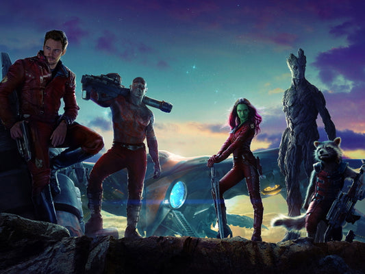 Guardians of the Galaxy Movie Characters Quill Star-Lord Drax the Destroyer Gamora Groot Rocket Raccoon Wall Art Print Poster