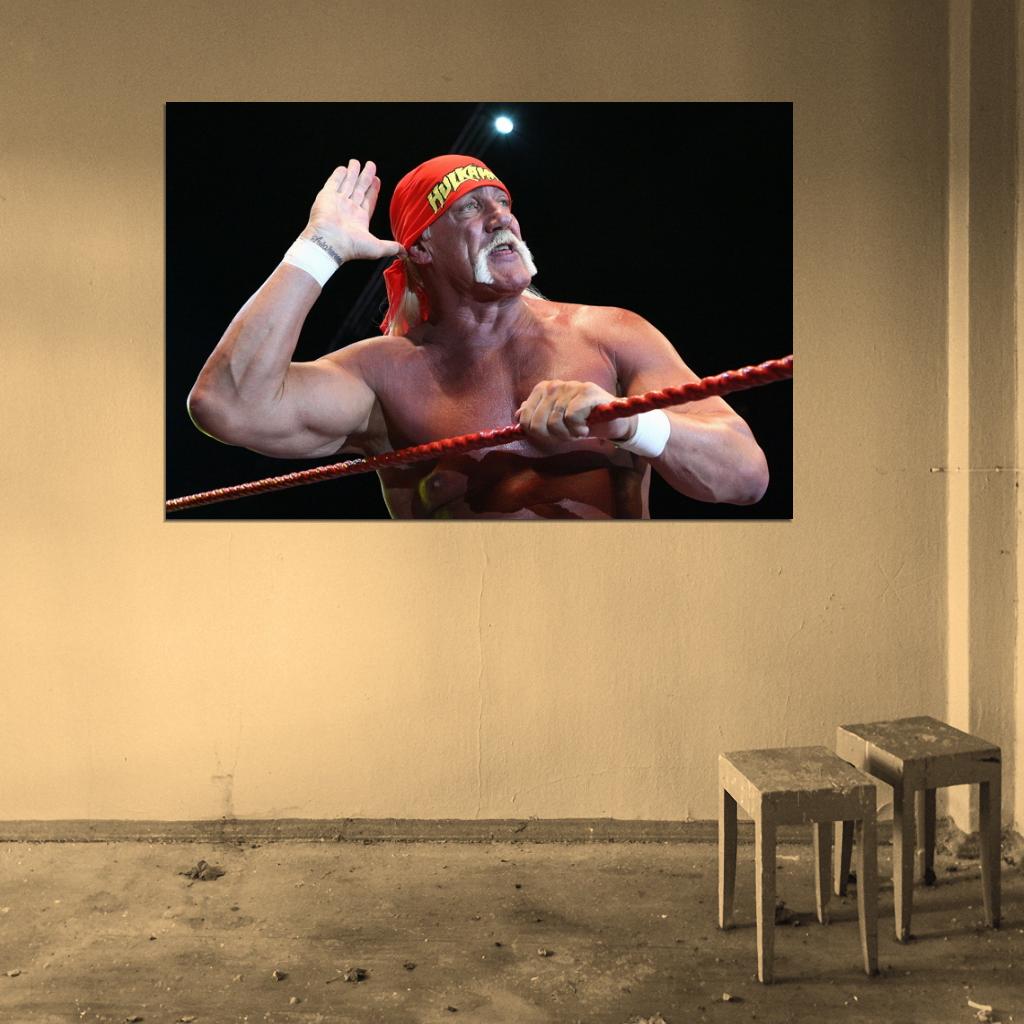 Hulk Hogan Wrestling Champion Terry Gene Bollea Sport Wall Art Print Poster