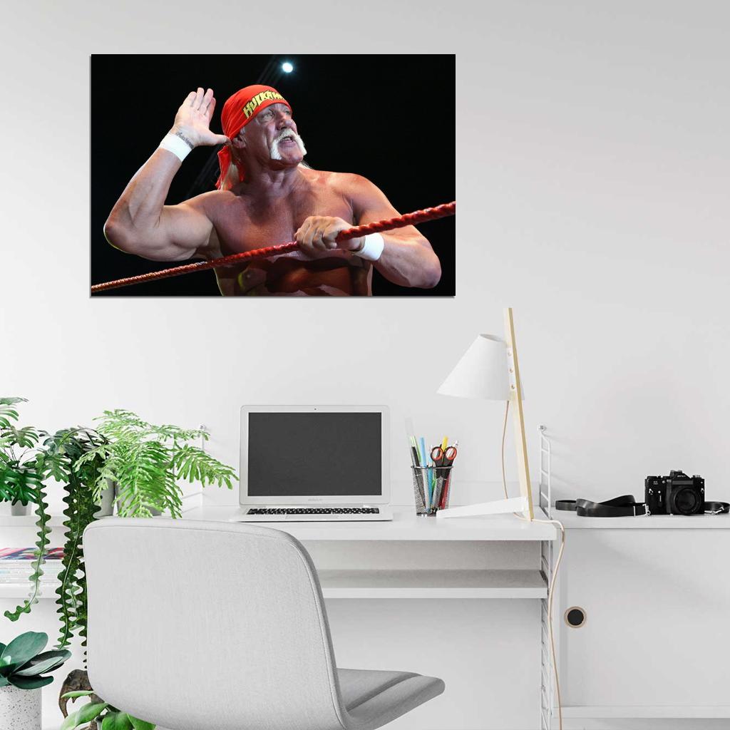 Hulk Hogan Wrestling Champion Terry Gene Bollea Sport Wall Art Print Poster