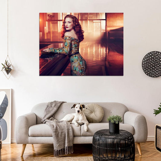 Jessica Chastain Beautiful Hot Actress Wall Art Print Poster