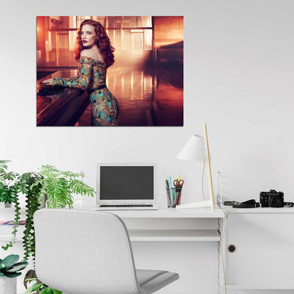 Jessica Chastain Beautiful Hot Actress Wall Art Print Poster