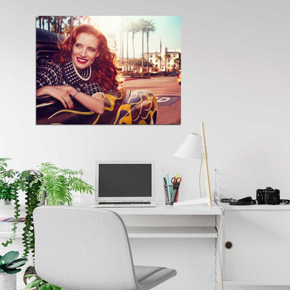 Jessica Chastain Beautiful Hot Actress Wall Art Print Poster