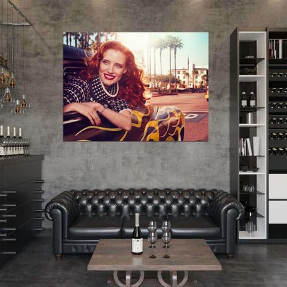Jessica Chastain Beautiful Hot Actress Wall Art Print Poster