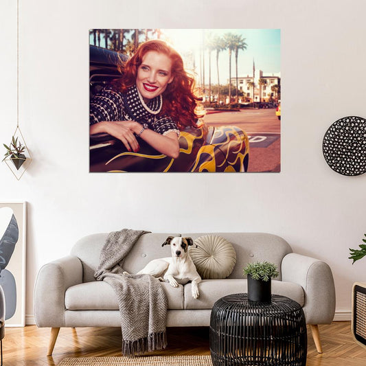 Jessica Chastain Beautiful Hot Actress Wall Art Print Poster
