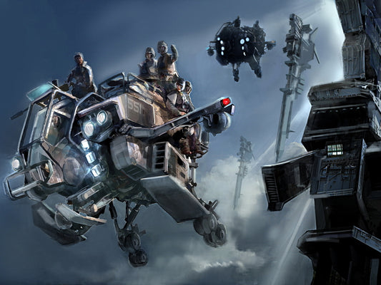 ISA Intruder Dropship Killzone Video Game Painting Art Wall Art Print Poster