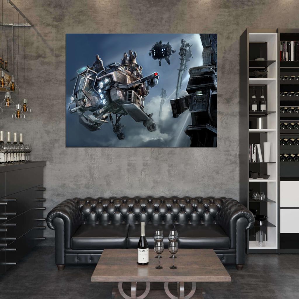 ISA Intruder Dropship Killzone Video Game Painting Art Wall Art Print Poster