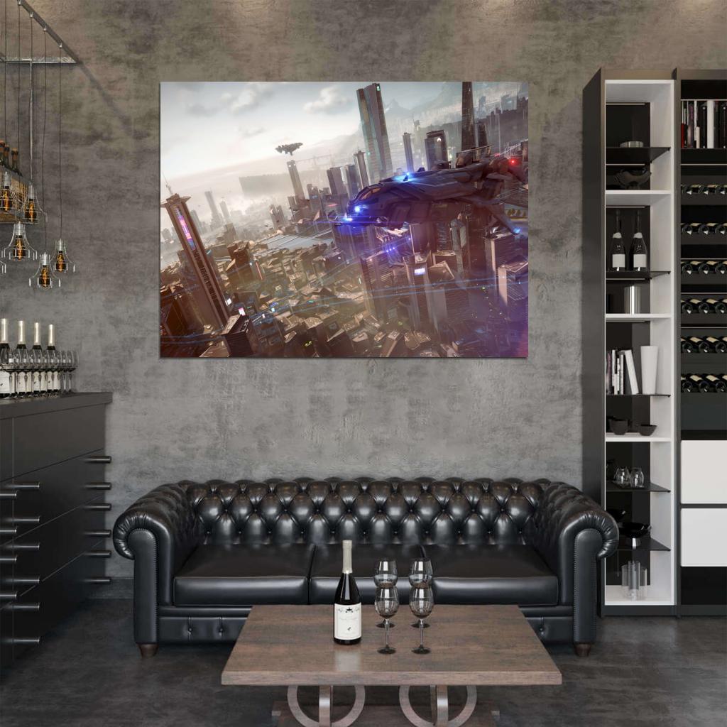 Killzone Shadow Fall Sci-Fi Futuristic City Video Game Art Wall Art Print Poster