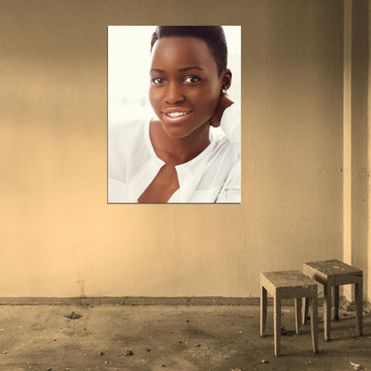 Lupita Nyong'o Beautiful Actress Portrait Wall Art Print Poster