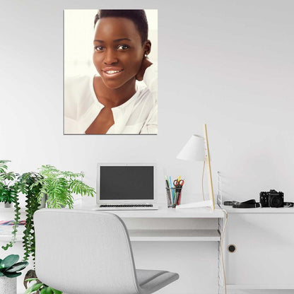 Lupita Nyong'o Beautiful Actress Portrait Wall Art Print Poster