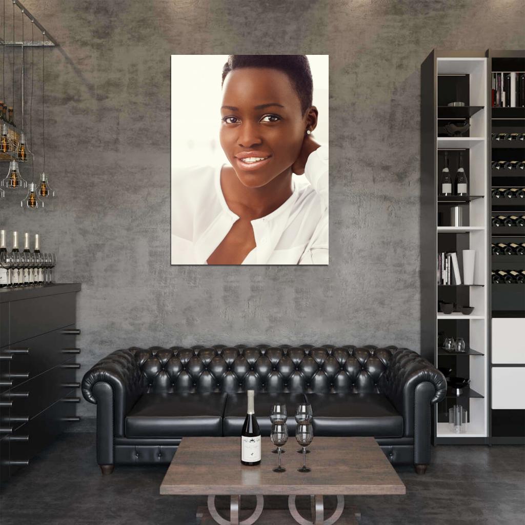 Lupita Nyong'o Beautiful Actress Portrait Wall Art Print Poster