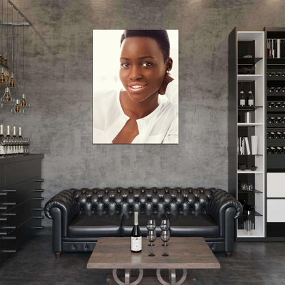 Lupita Nyong'o Beautiful Actress Portrait Wall Art Print Poster