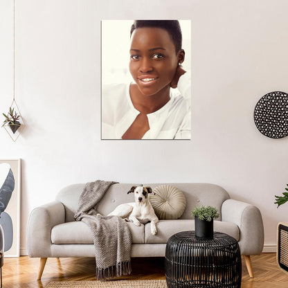 Lupita Nyong'o Beautiful Actress Portrait Wall Art Print Poster