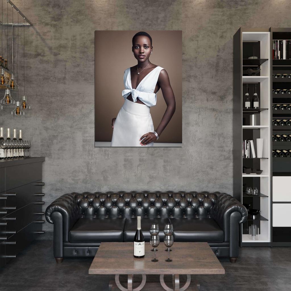 Lupita Nyong'o Hot Actress Portrait Wall Art Print Poster