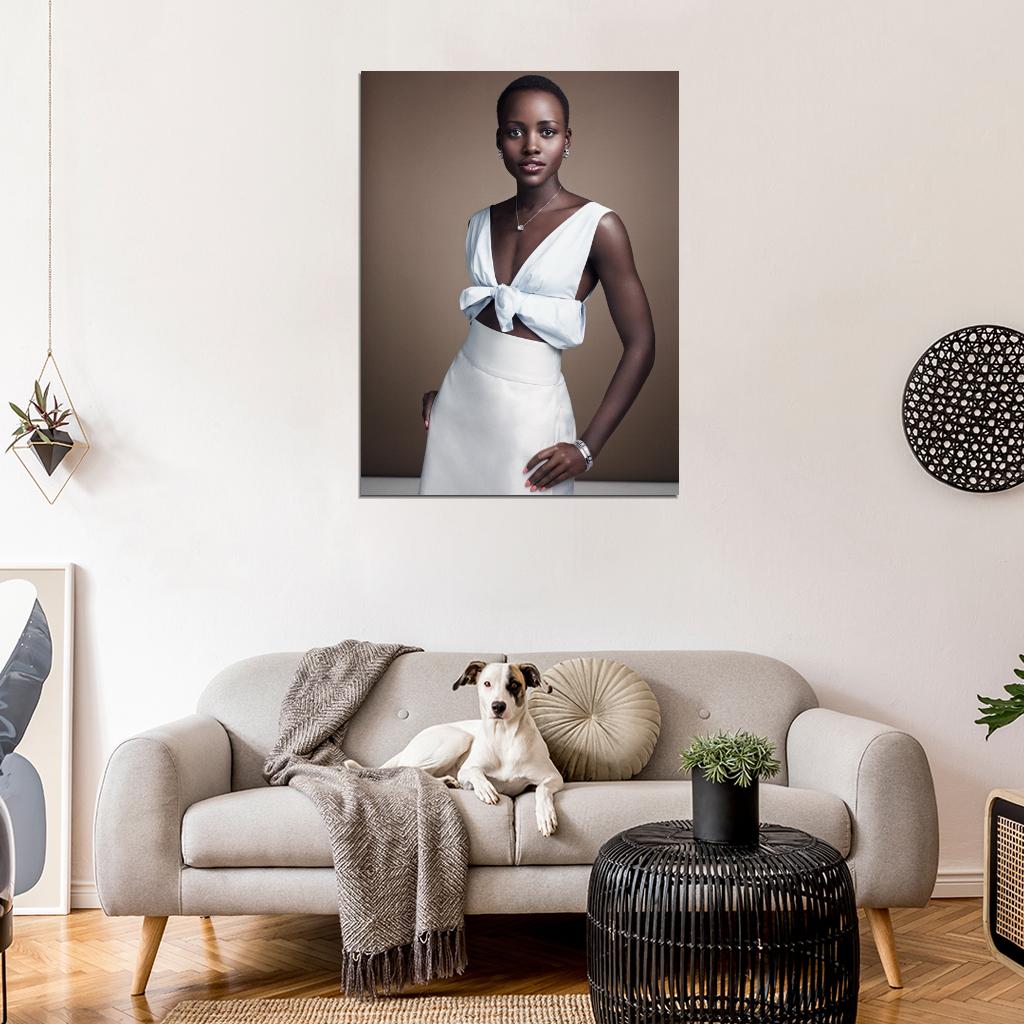 Lupita Nyong'o Hot Actress Portrait Wall Art Print Poster