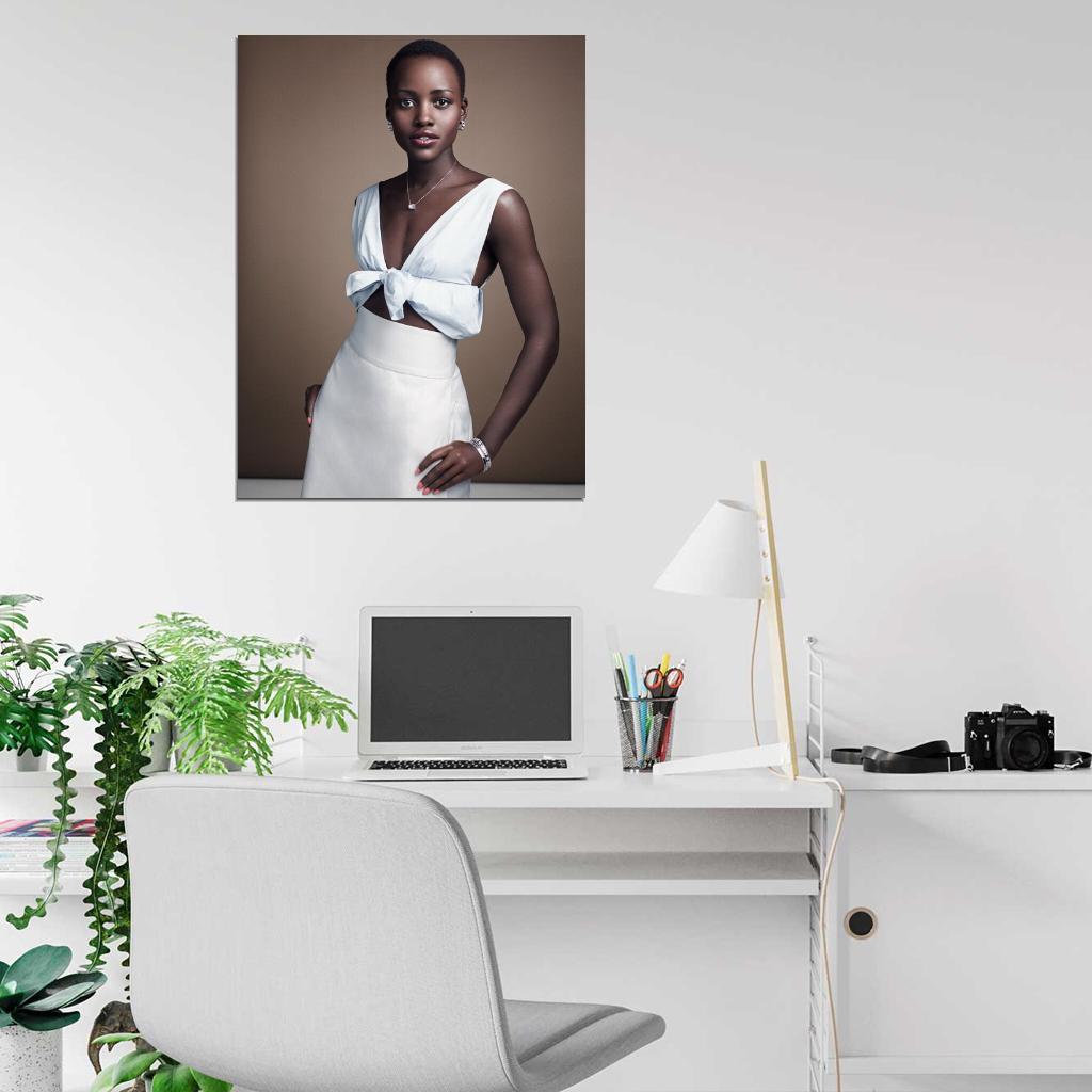 Lupita Nyong'o Hot Actress Portrait Wall Art Print Poster