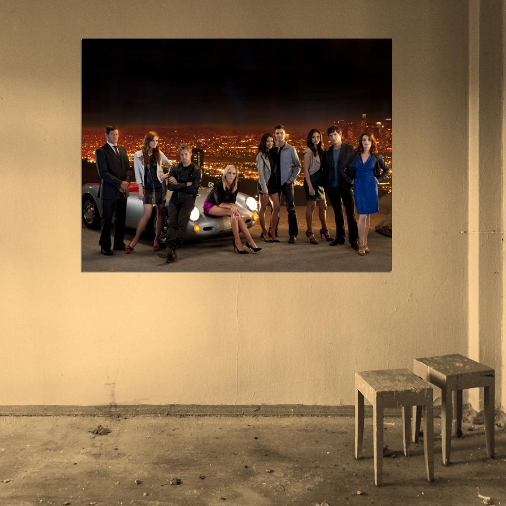 Melrose Place TV Series 2009 Cast Characters Night City Skyline Wall Art Print Poster