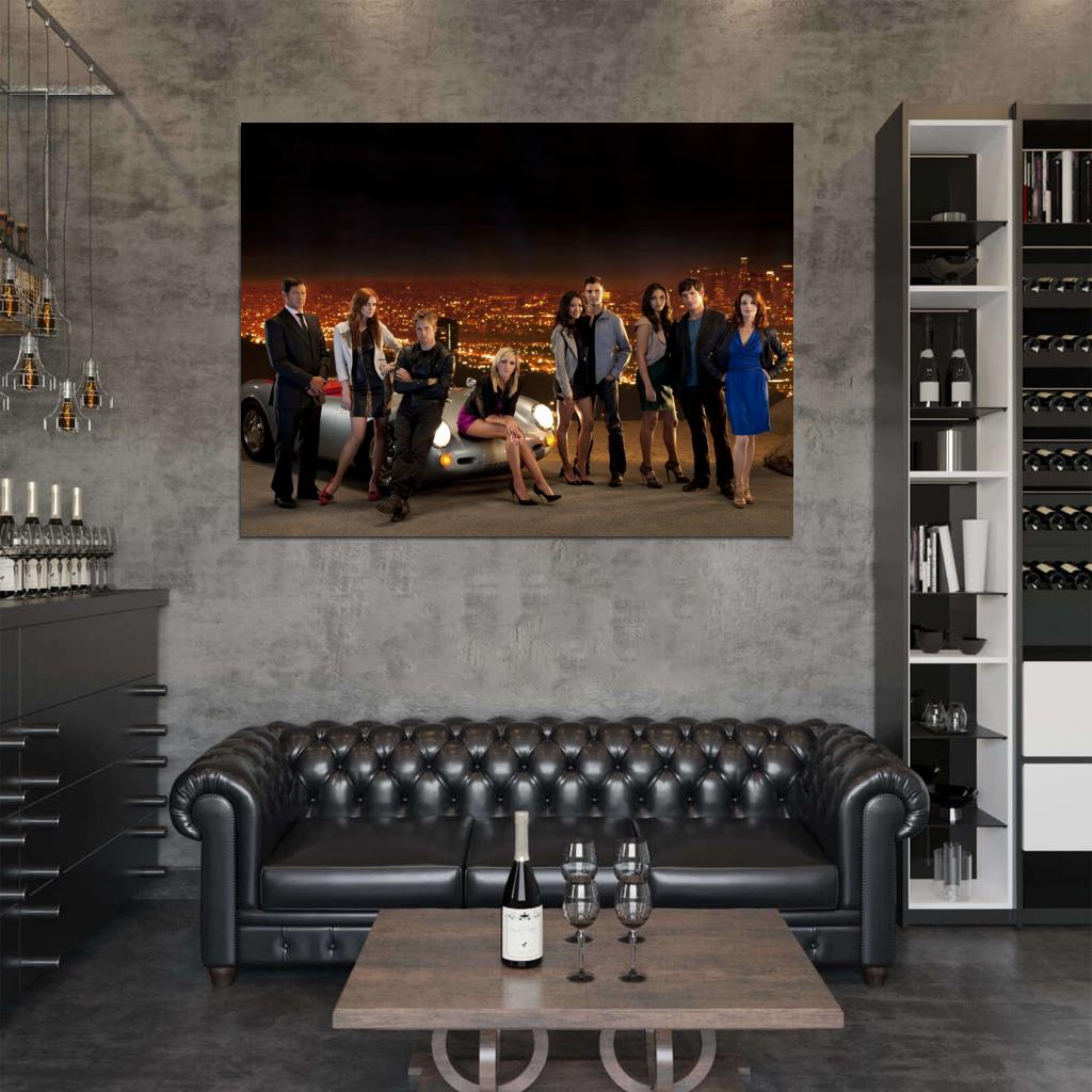 Melrose Place TV Series 2009 Cast Characters Night City Skyline Wall Art Print Poster