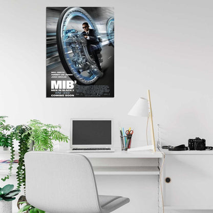 Men in Black 3 Monowheel Movie Will Smith Agent J Wall Art Print Poster