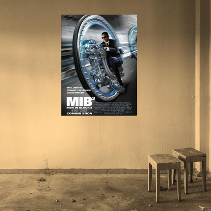 Men in Black 3 Monowheel Movie Will Smith Agent J Wall Art Print Poster