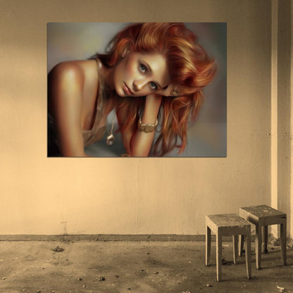 Mischa Barton Beautiful Portrait Painting Art Hot Actress Wall Art Print Poster
