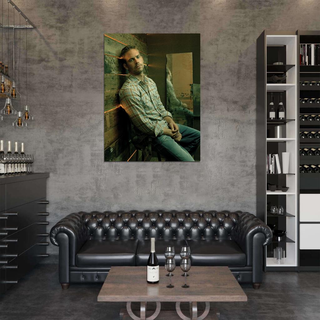Paul Walker Handsome Movie Actor Wall Art Print Poster