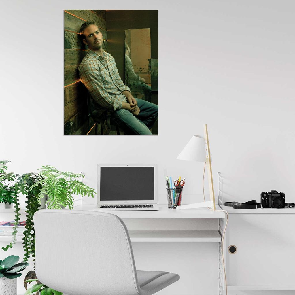 Paul Walker Handsome Movie Actor Wall Art Print Poster
