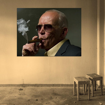 Peter Weller Portrait Painting Art Smoking Movie Actor Wall Art Print Poster