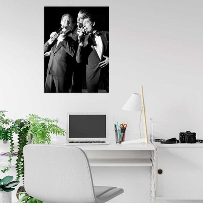 Rat Pack Retro Music Band BW Wall Art Print Poster