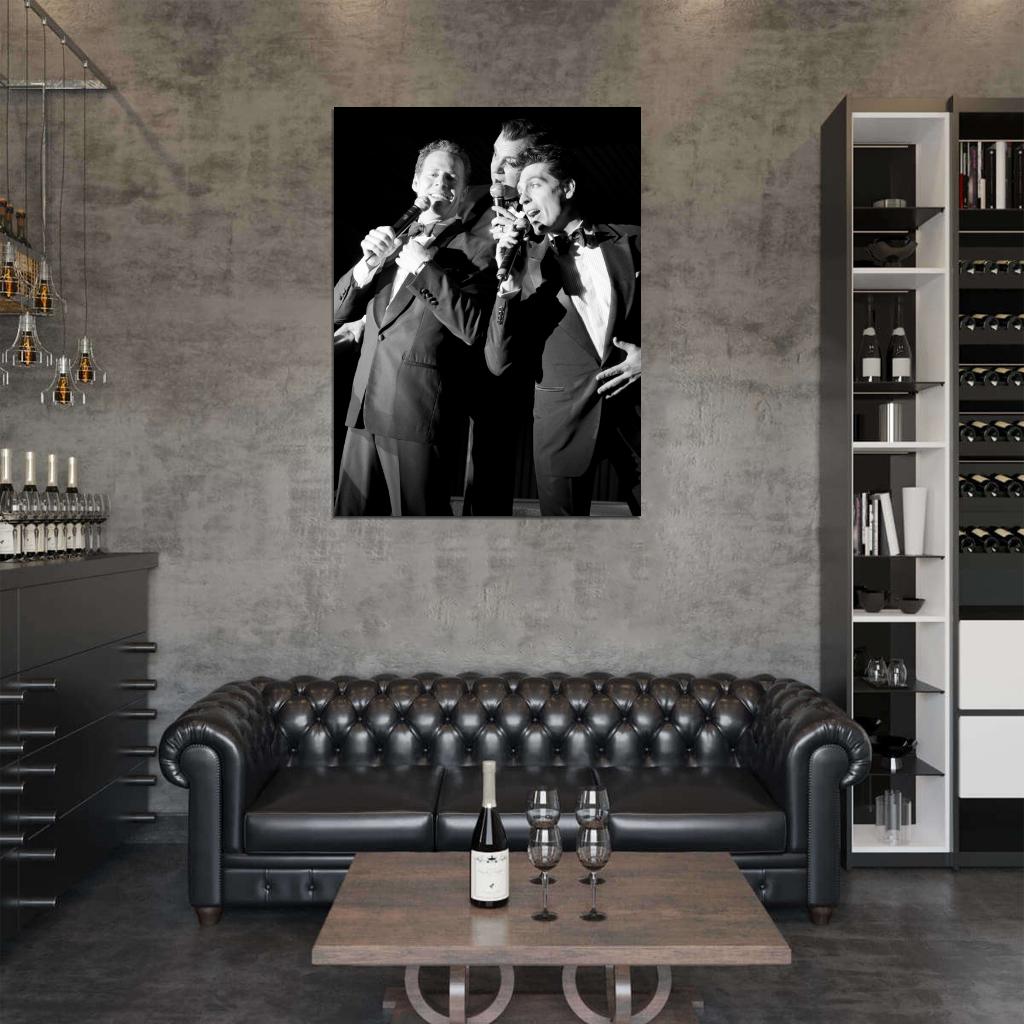 Rat Pack Retro Music Band BW Wall Art Print Poster