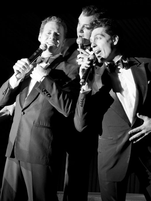 Rat Pack Retro Music Band BW Wall Art Print Poster