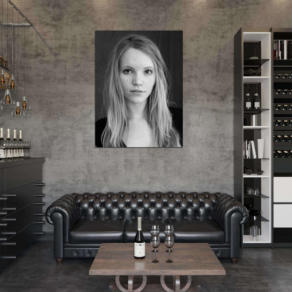 Tamzin Merchant Beautiful Actress Hot Portrait BW Wall Art Print Poster