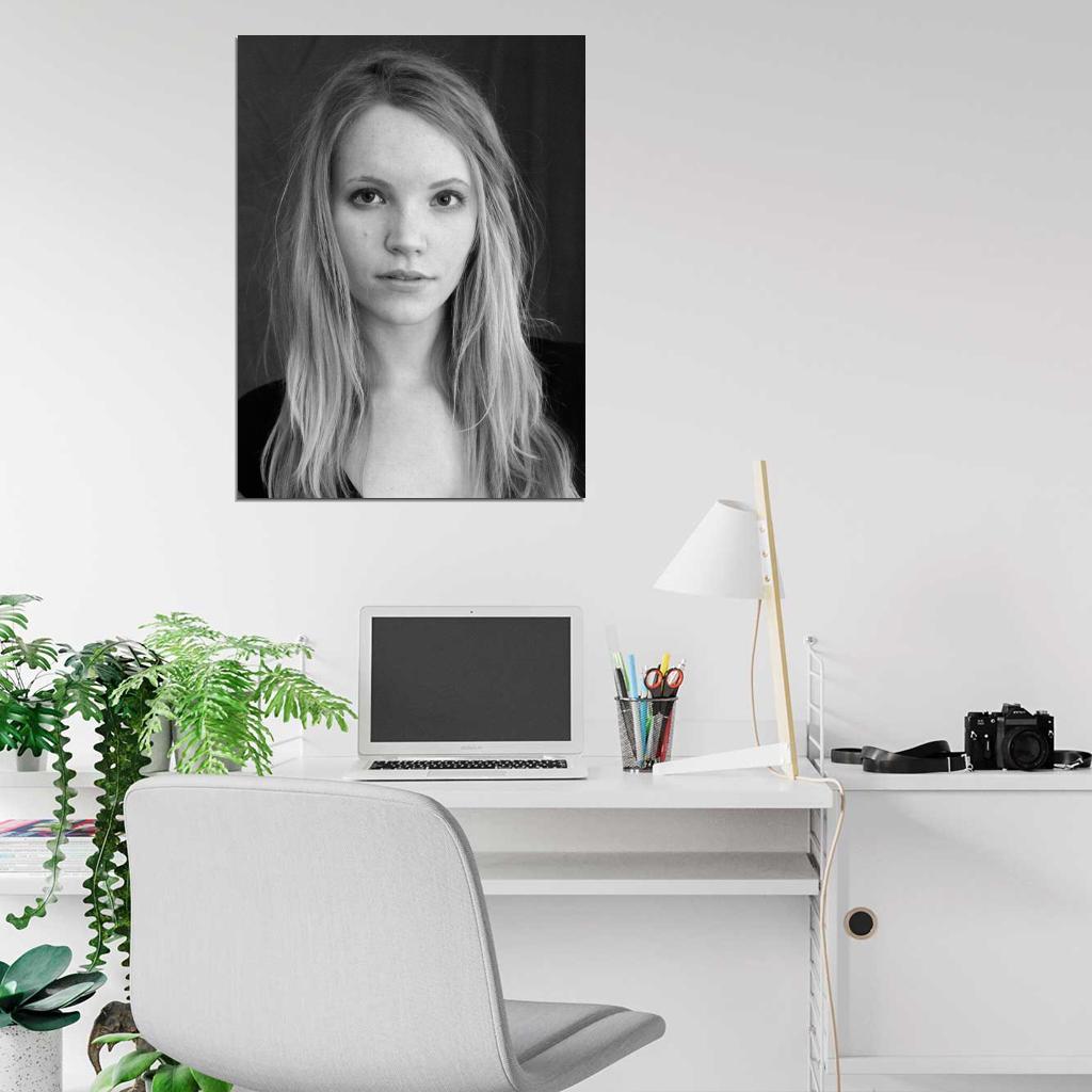 Tamzin Merchant Beautiful Actress Hot Portrait BW Wall Art Print Poster