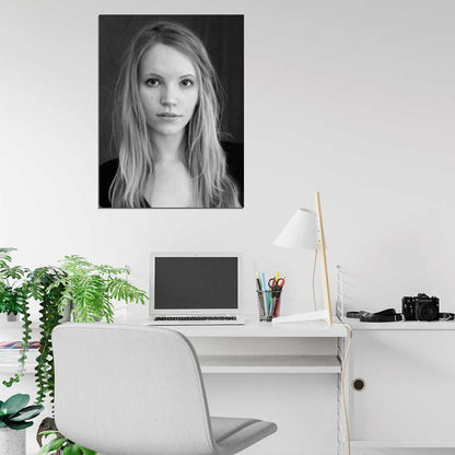 Tamzin Merchant Beautiful Actress Hot Portrait BW Wall Art Print Poster