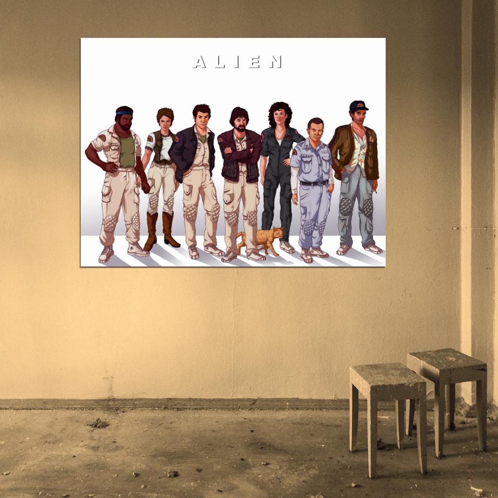 ALIEN 1979 Movie Characters Cool Art Wall Art Print Poster