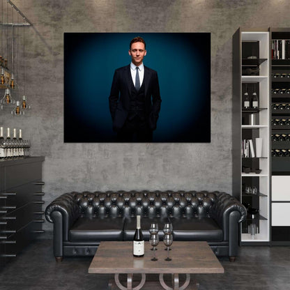 Tom Hiddleston Suit Handsome Movie Actor Wall Art Print Poster