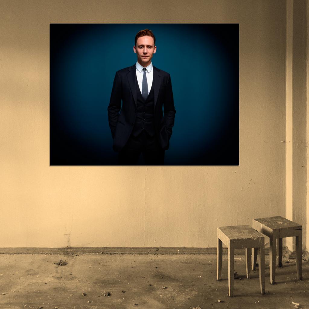 Tom Hiddleston Suit Handsome Movie Actor Wall Art Print Poster